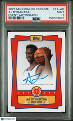 2025 Topps Chrome Mcdonald's All American Autograph Aj Dybantsa RC PSA 9 Auto