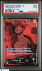 2025 One Piece Extra Booster -Anime 25th Monkey D Luffy Alternate Art PSA 9 #010