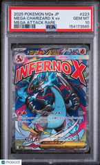 2025 Pokemon Japanese Mega Dream EX Mega Charizard X EX Attack Rare PSA 10 #223