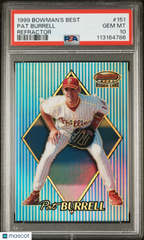 1999 Bowman's Best Pat Burrell #151 ROOKIE Refractor #/400 PSA 10 POP 8