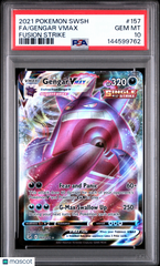 2021 Pokemon Sword & Shield Fusion Strike Gengar VMAX Fa PSA 10 #157 Gem Mint