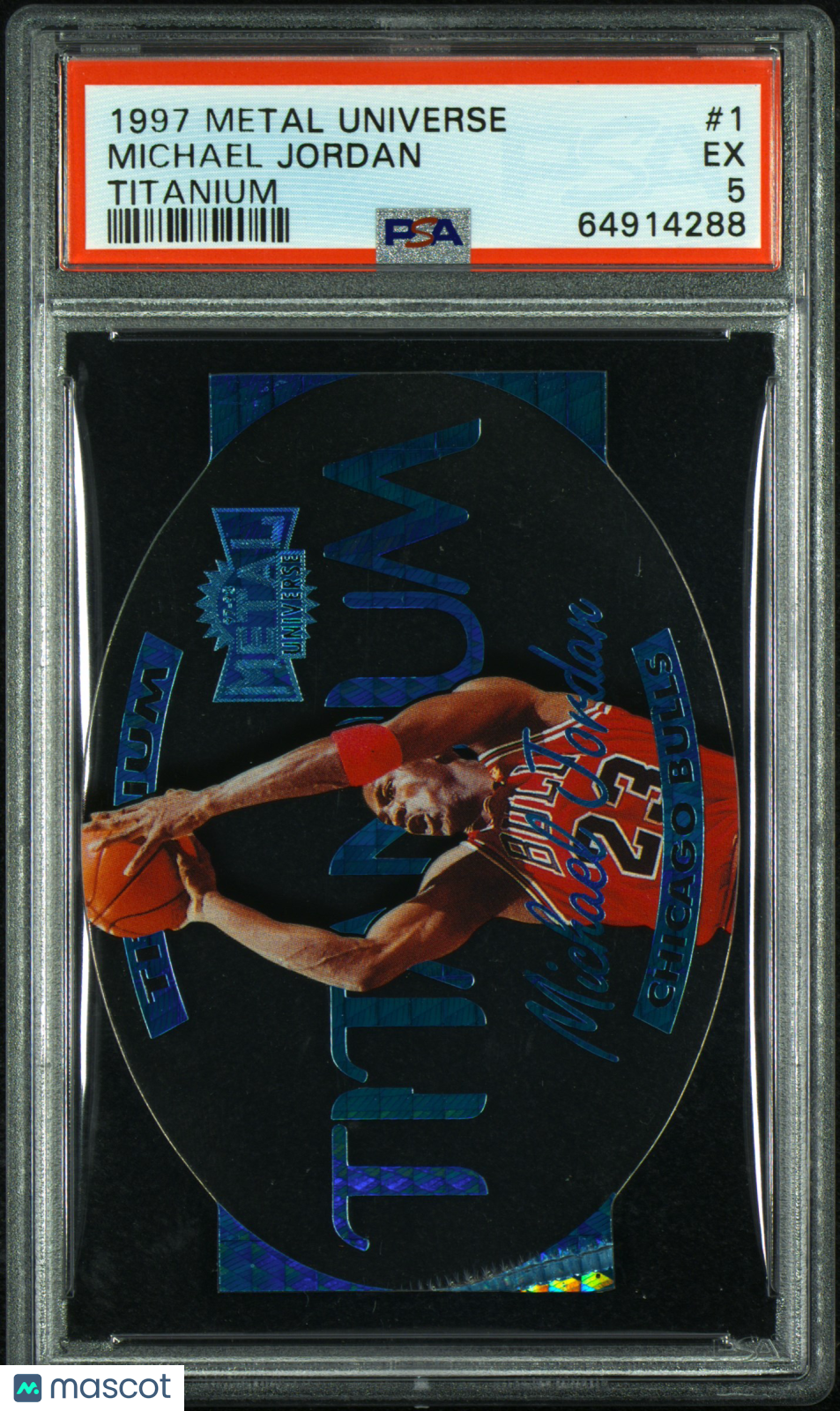 1997 Metal Universe Titanium Michael Jordan Insert Die Cut PSA 5 Chicago Bulls