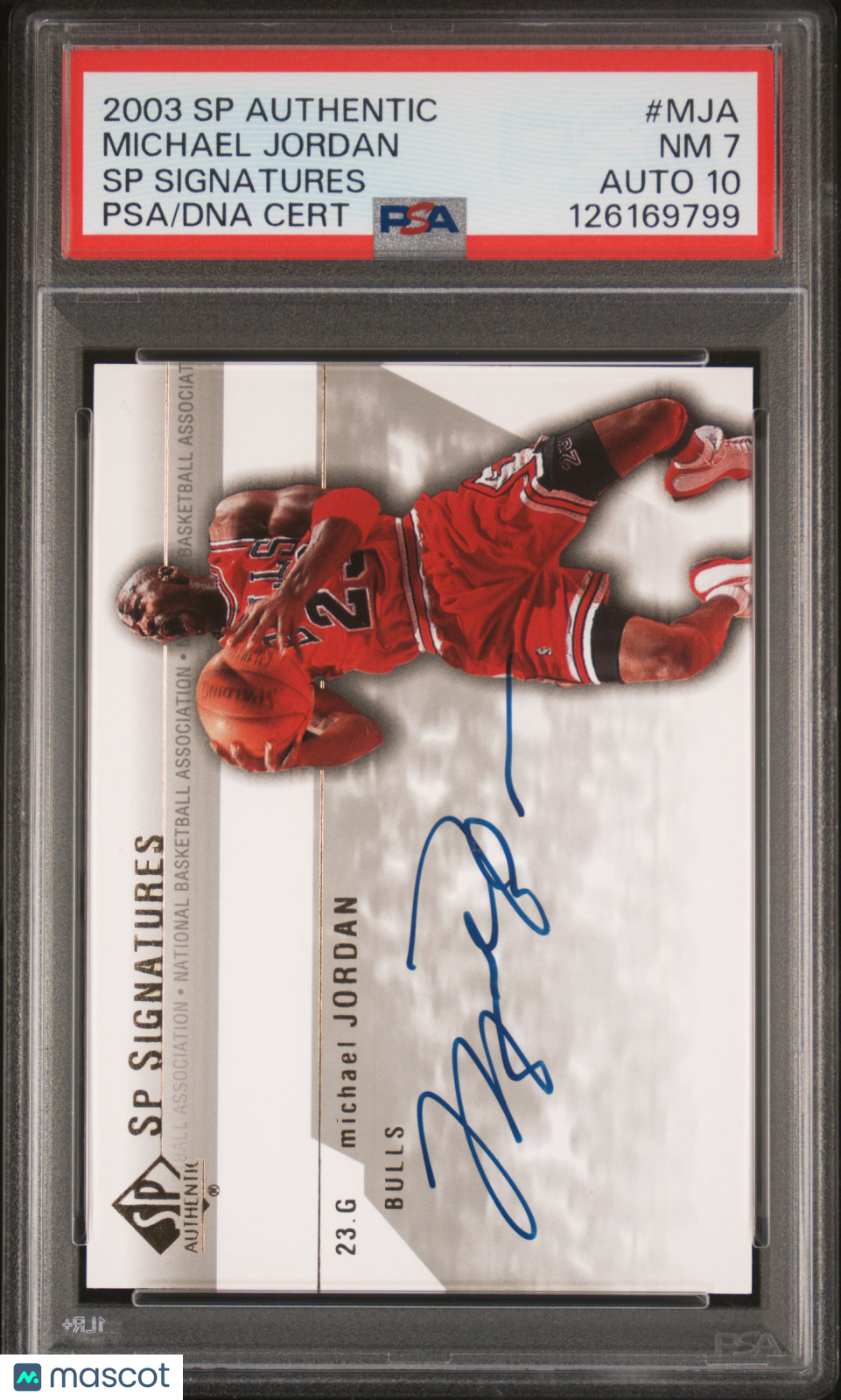 2003 SP Authentic SP Signatures Michael Jordan Super Clean Auto PSA 7/ 10 BULLS
