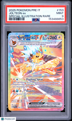 2025 Pokemon Italian Prismatic Evolutions Jolteon EX Special Rare PSA 9 #153
