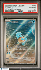 2023 Pokemon Mew EN-151 Squirtle Illustration Rare FA PSA 10 #170 Gem Mint