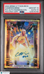 2024 Cameron Brink X Tyson Beck Rookie /30 Auto Rainbow Foil PSA 10 Auto 10 POP1
