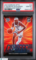 2024 Donruss Optic Express Lane Shai Gilgeous-Alexander #24 Purple PSA 10 Gem
