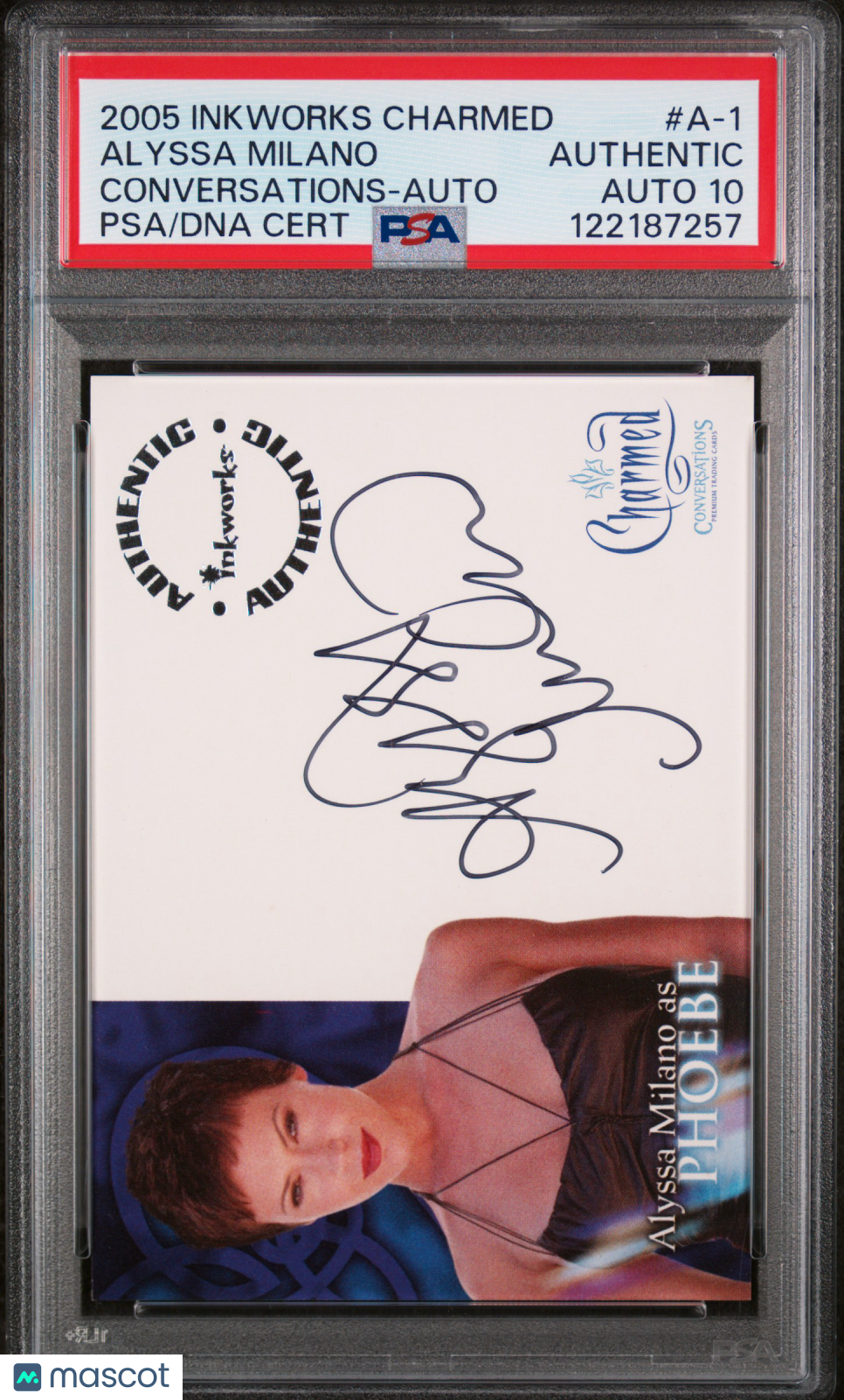 2005 Inkworks Charmed Alyssa Milano As Phoebe Signature PSA AUTH Auto 10