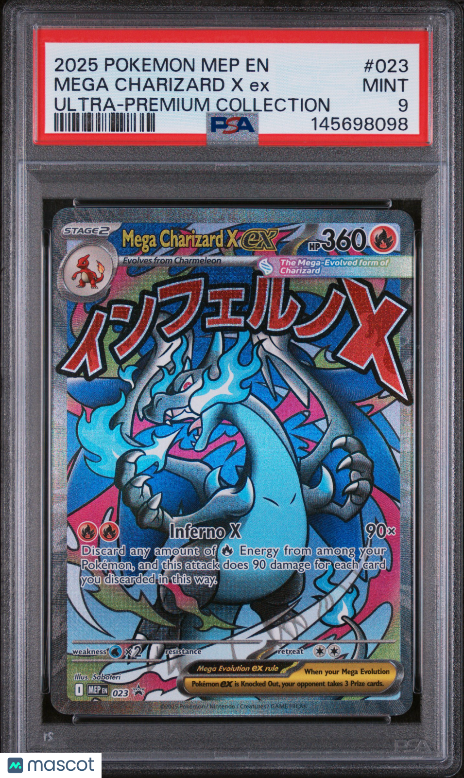 2025 Pokemon Black Star Promo Mega Charizard X EX Ultra-Premium PSA 9 #023
