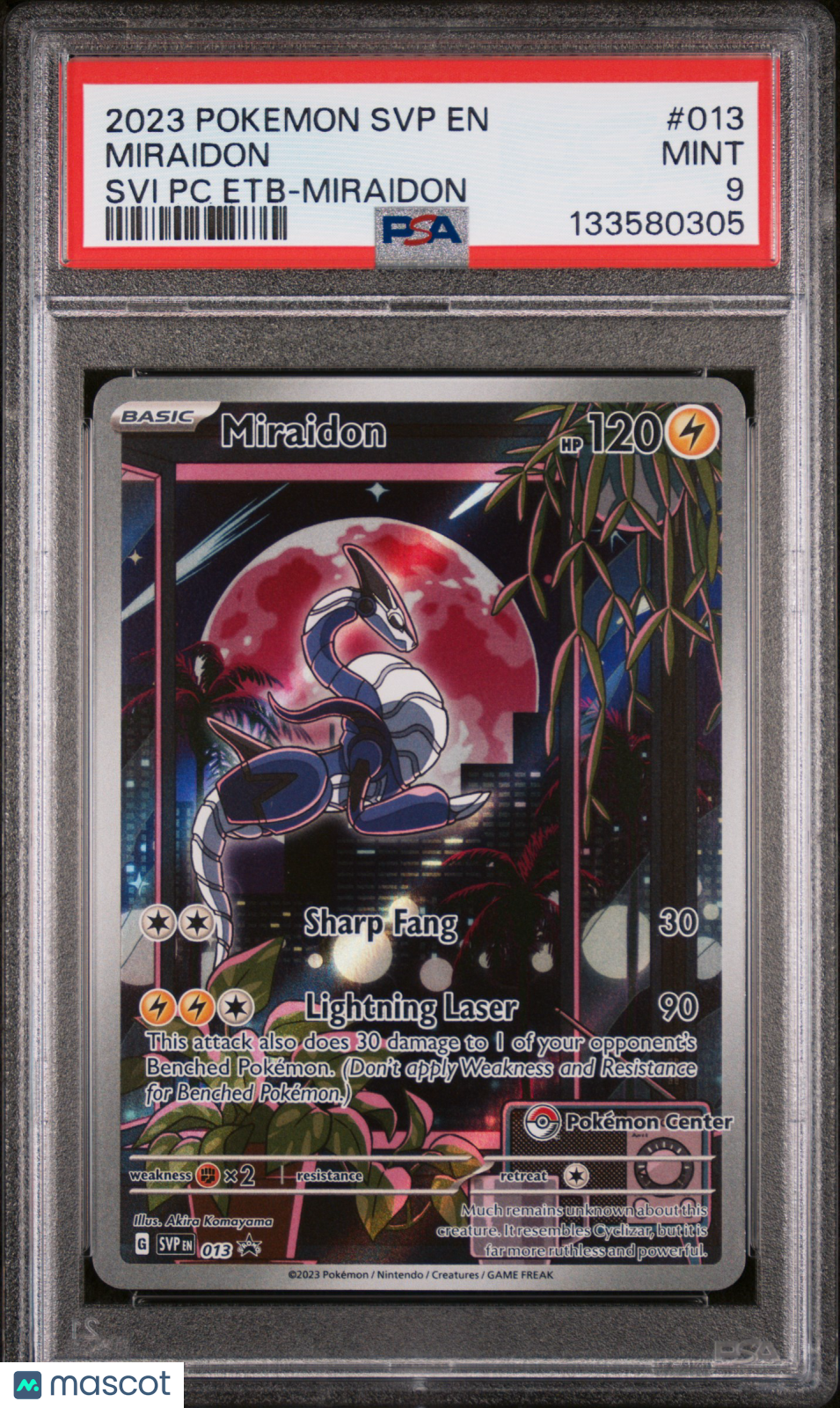 2023 Pokemon Black Star Promo Miraidon Fa Pokemon Center ETB Svi PC PSA 9 #013