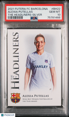 2021 Futera FC Barcelona The Headliners Alexia Putellas #13/45 Silver RC PSA 10