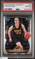 2022 Bowman Chrome U 1st Card Caitlin Clark #50 PSA 10 Rookie Fever WNBA