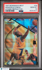 1997 Bowman's Best Shaquille O'Neal #28 Atomic Refractor PSA 10 Gem Mint