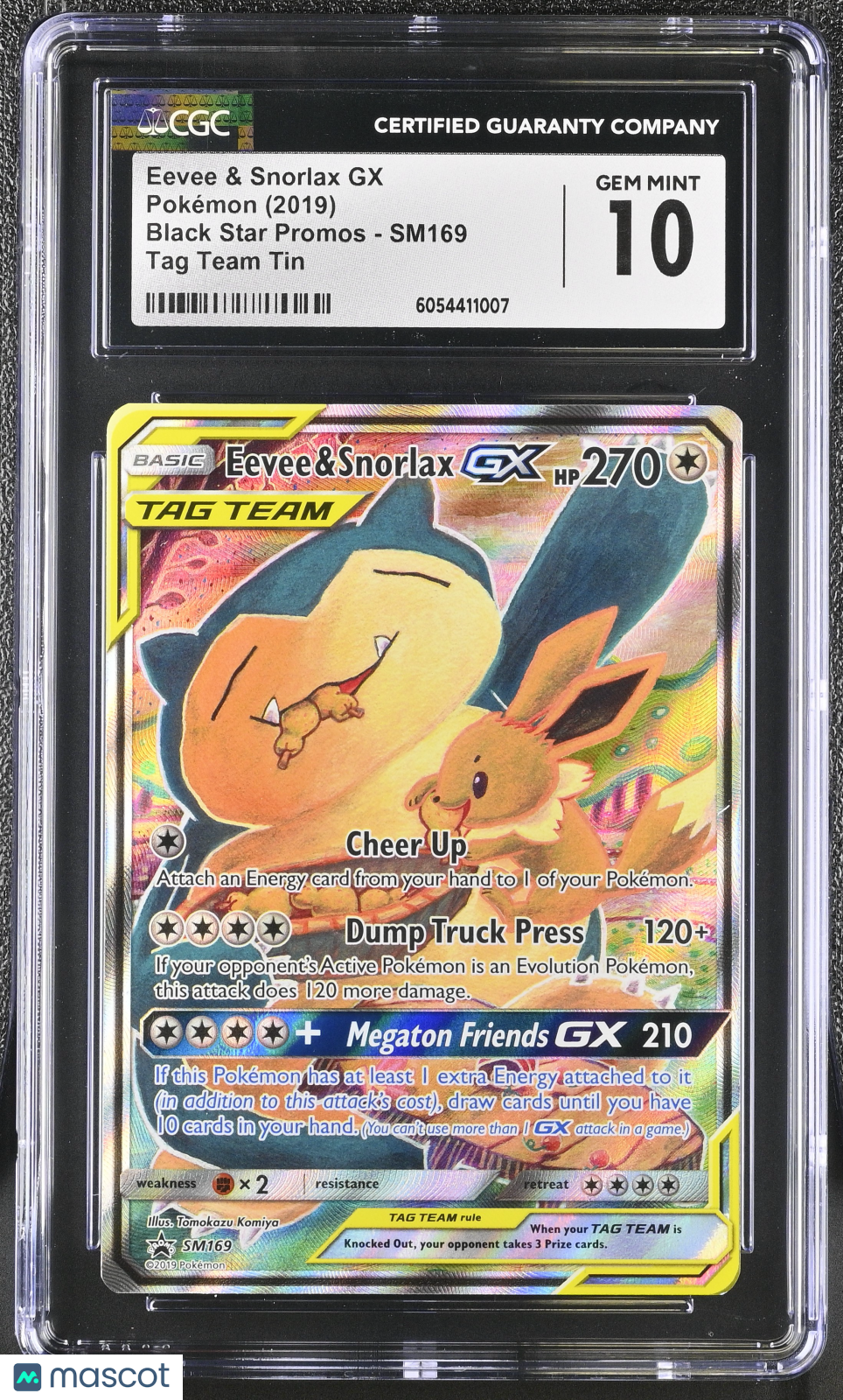 2019 Pokemon Black Star Promos Eevee & Snorlax GX Tag Team Tin CGC 10 #SM169 Gem