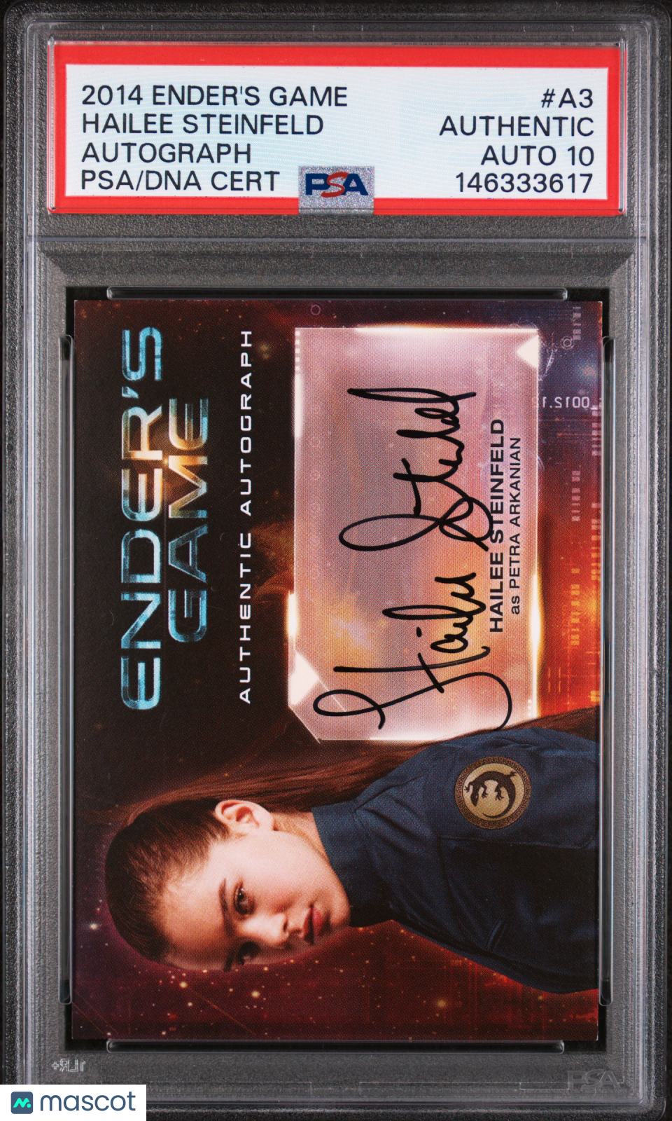 2014 Ender's Game Autograph Hailee Steinfeld Signature PSA Auto 10