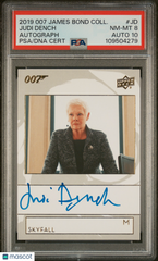 2019 Upper Deck 007 James Bond Coll Autograph Judi Dench PSA 8 Auto 10