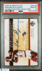 2005 Ultimate Collection Achievements Signatures Hakeem Olajuwon Auto /89 PSA 10
