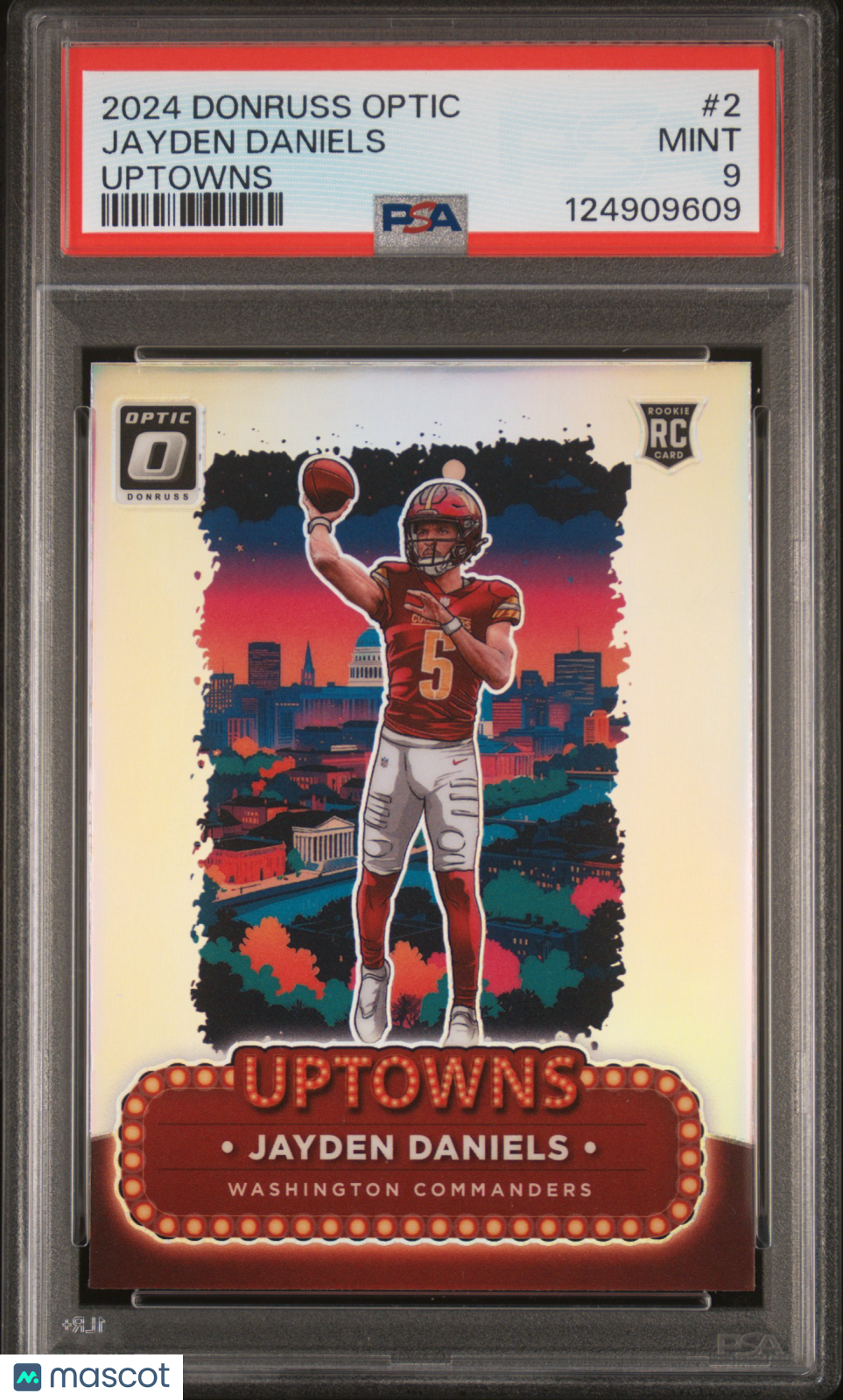 2024 Panini Donruss Optic Uptowns Jayden Daniels #2 Rookie RC PSA 9 Mint
