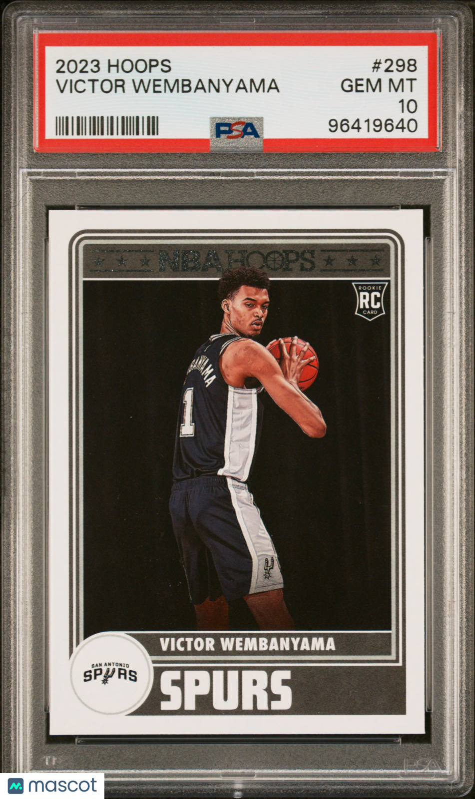2023 Panini NBA Hoops Victor Wembanyama #298 Rookie RC PSA 10 Gem MInt