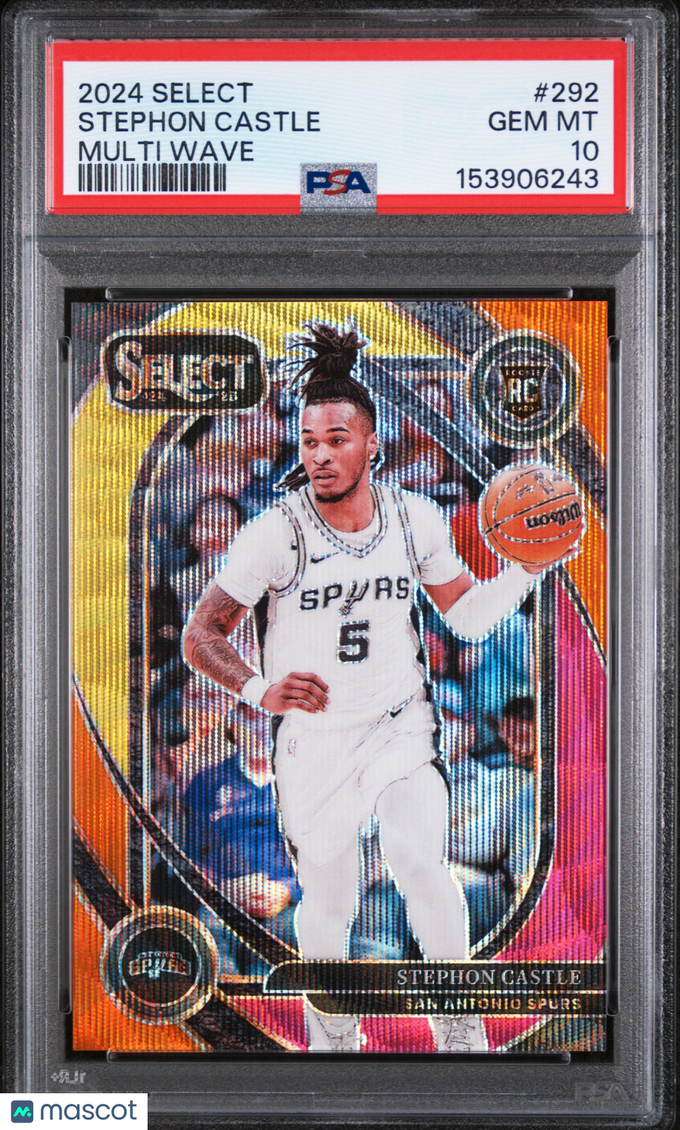 2024 Panini Select Stephon Castle #292 Multi Wave /20 Rookie RC PSA 10 Low Pop