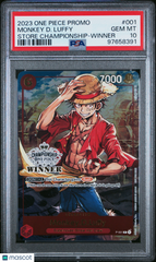 2023 One Piece Promos Monkey D. Luffy Foil Promo Championship-Winner PSA 10 #001