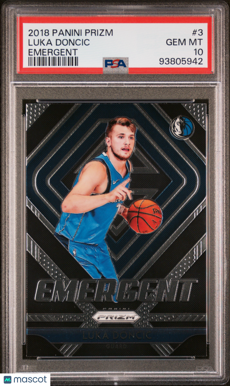 2018 Panini Prizm Emergent Luka Doncic #3 Rookie RC PSA 10 Gem Mint Lakers