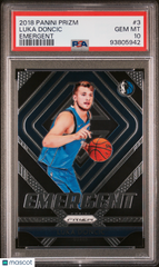 2018 Panini Prizm Emergent Luka Doncic #3 Rookie RC PSA 10 Gem Mint Lakers