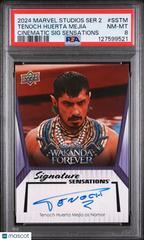 2024 Upper Deck Marvel S2 Cinematic Sig Tenoch Huerta Mejia NAMOR PSA 8 AUTO