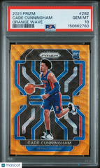 2021 Panini Prizm Cade Cunningham #282 Rookie #/60 Orange Wave PSA 10 Pop 3