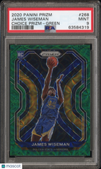 2020 Panini Prizm James Wiseman #268 PSA 9 Green Scope #/8 Rookie Mint Pistons