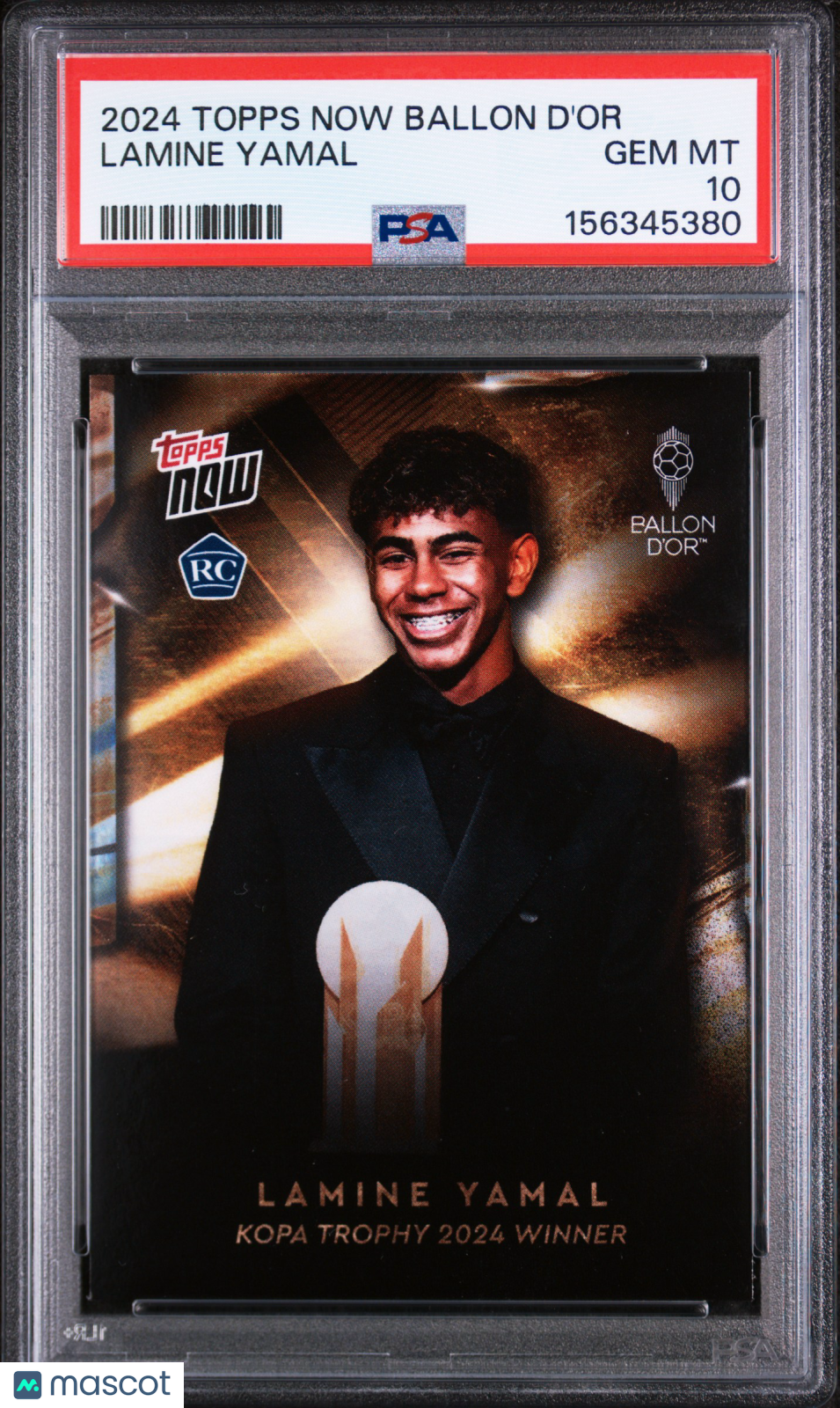 2024 Topps Now Ballon D'or Lamine Yamal Rookie RC PSA 10 Gem Mint