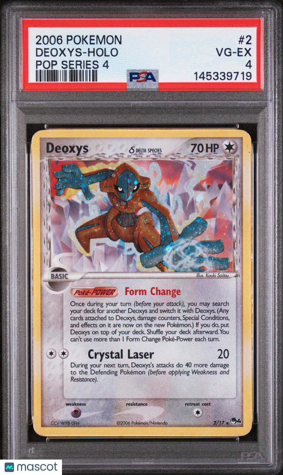 2006 Pokemon Pop Series 4 Deoxys Holo Holo Pop Series 4 PSA 4 #2