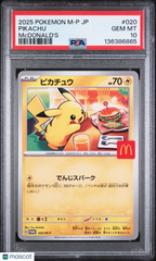 2025 Pokemon Japanese M-P Promo Pikachu Gem Mint Promo Mcdonald's PSA 10 #020