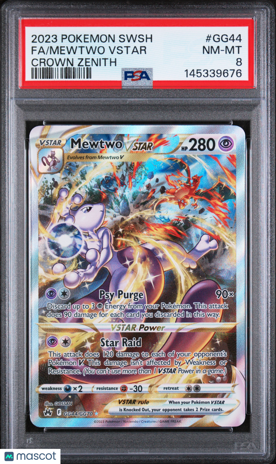 2023 Pokemon Sword And Shield Crown Zenith Mewtwo VSTAR Fa PSA 8 #GG44
