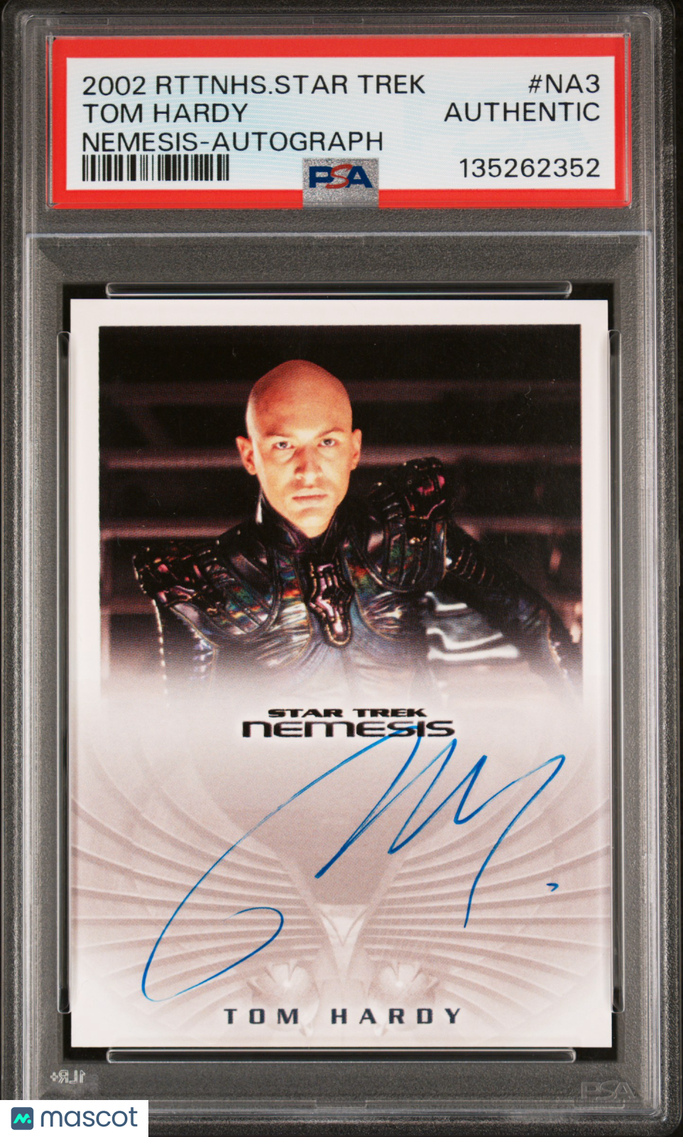 2002 Rittenhouse Star Trek Nemesis Autograph Tom Hardy Auto PSA AU
