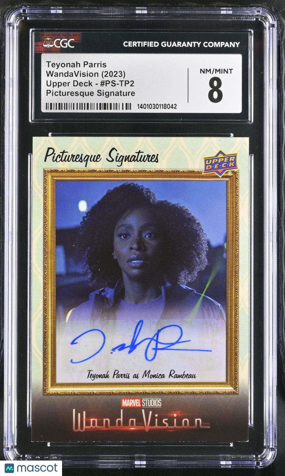 2023 Upper Deck WandaVision Signature Teyonah Parris as Rambeau Auto CGC 8