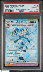 2025 Pokemon Pre EN-Prismatic Glaceon EX #150 Special Illustration Rare PSA 10