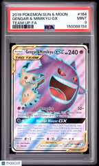 2019 Pokemon Sun & Moon Team Up Gengar & Mimikyu GX Tag Team Fa PSA 9 #164