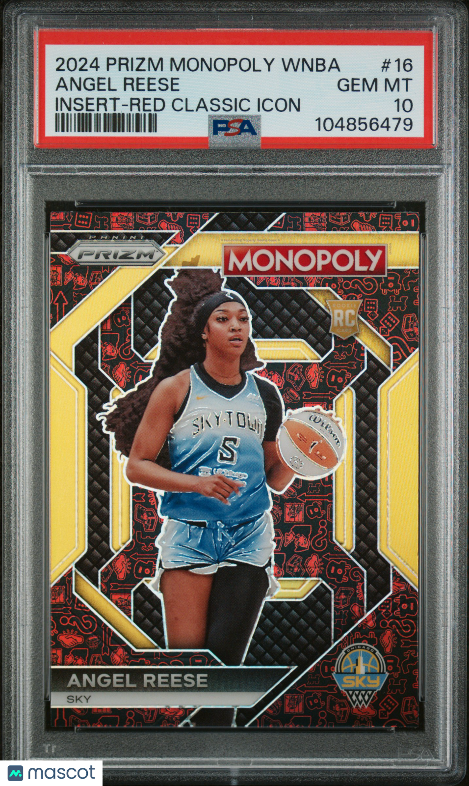 2024 Prizm Monopoly WNBA Insert Angel Reese #16 Red Classic Icon Rookie PSA 10