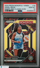 2024 Prizm Monopoly WNBA Insert Angel Reese #16 Red Classic Icon Rookie PSA 10