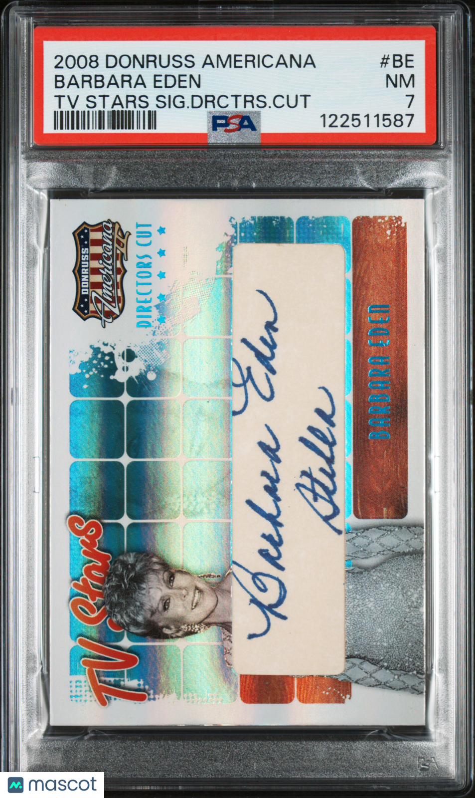 2008 Donruss Americana Signature Directors Cut Barbara Eden Inscription Auto PSA