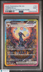 2025 Pokemon Pre EN-Prismatic Ev Umbreon EX #161 Special Illustration Rare PSA 9