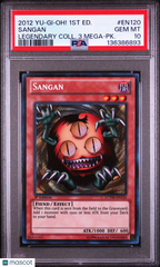 2012 Yu-Gi-Oh! Legendary Coll 3 Mega-Pack Sangan 1st Edition PSA 10 #EN120 POP 2