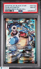 2016 Pokemon Xy Black Star Promo Blastoise EX #XY122 Full Art Red Blue Col PSA 8