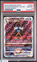 2023 Pokemon Sword Shield Crown Zenith Hisuian Samurott VSTAR Fa PSA 10 #GG52