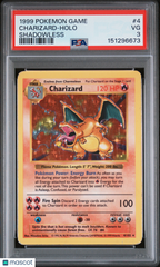 1999 Pokemon Game Charizard Holo Holo Shadowless PSA 3 #4