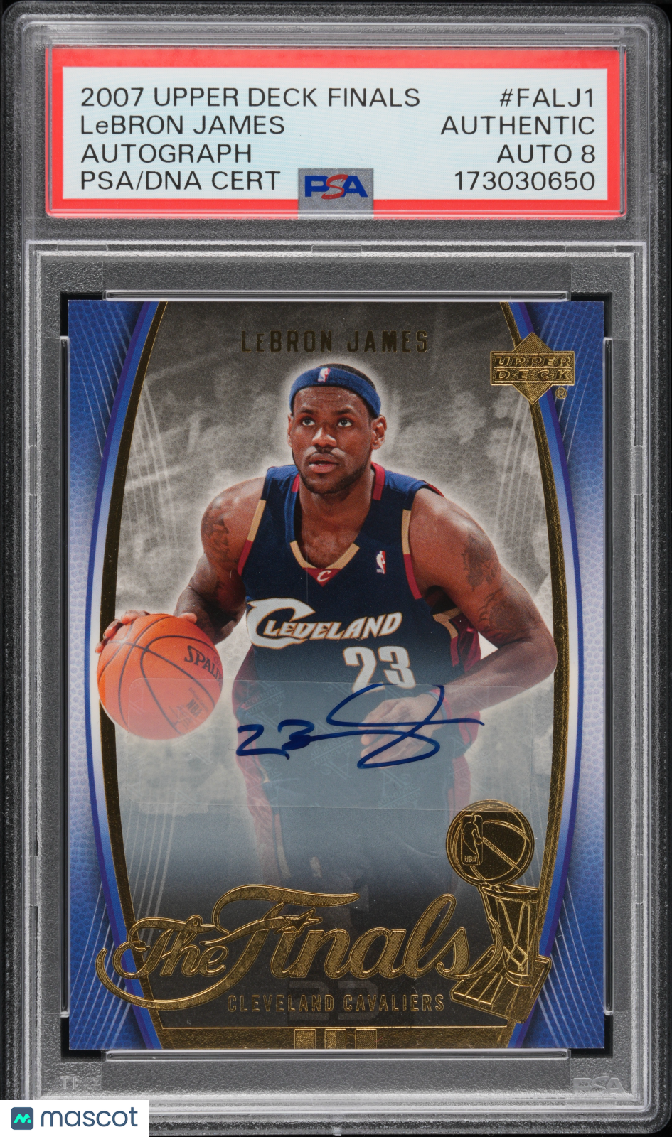 2007 Upper Deck The Finals LeBron James #FALJ1 Autograph SSP PSA Auto 8