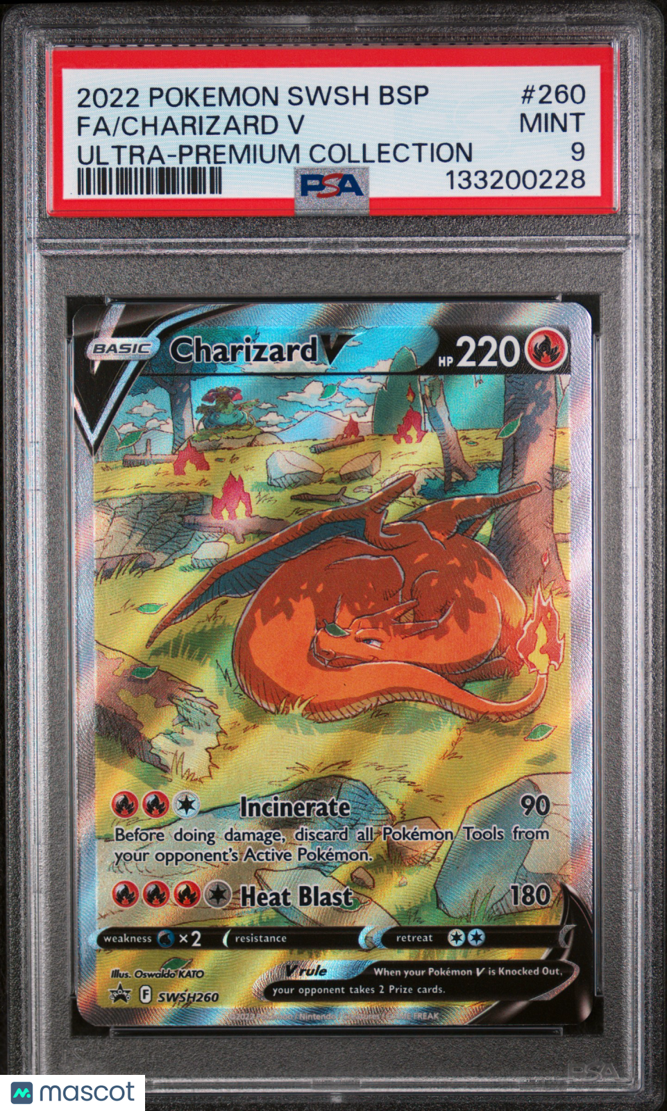 2022 Pokemon Swsh Black Star Promo Charizard V Fa Ultra-Premium Coll PSA 9 #260