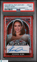 2024 Leaf Metal Pop Century Autographs Jessica Alba #BAJA1 #1/1 Auto Red PSA 9