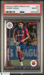 2023-24 Topps Merlin UEFA Club Comp Lamine Yamal #27 Rookie RC PSA 10